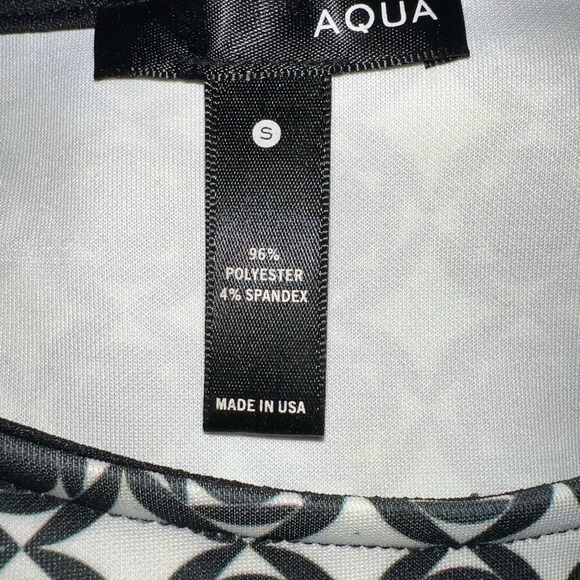 Aqua pretty print sleeveless dress, floral and checks, S. - Picture 4 of 4